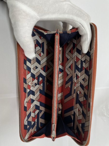 画像2: HERMES アザップロングシルクイン 財布 45 (2)